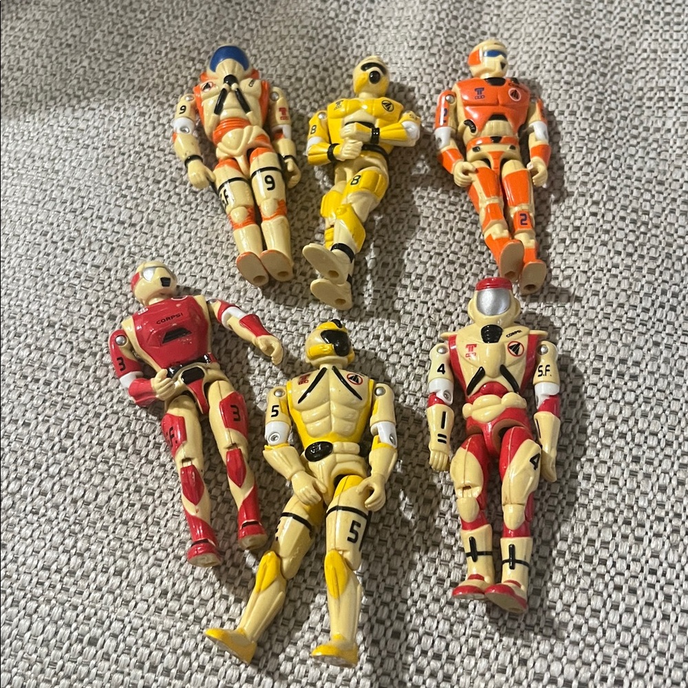 Vintage Lanyard Corps! 6 Action Figure Lot